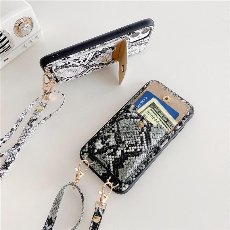 Snakeskin Crossbody Wallet + Case (MANY PHONE SIZES) - TREK™ tech accessories
