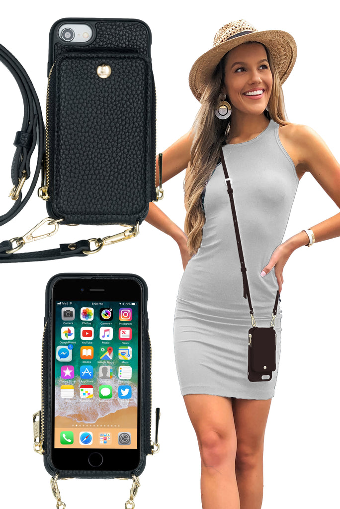 Black Crossbody TREK™ for iPhone 6/7/8 - TREK™ tech accessories