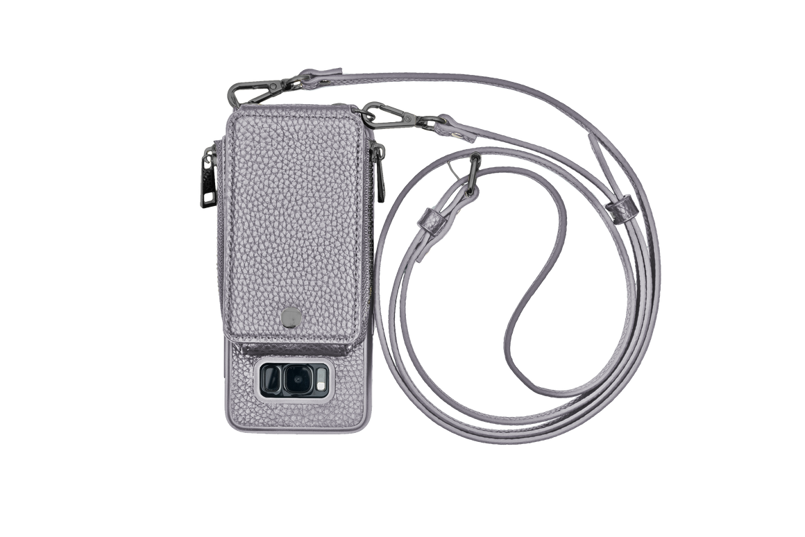 Gunmetal Crossbody TREK™ for Galaxy S8 - TREK™ | Cross-body Phone Case Purses