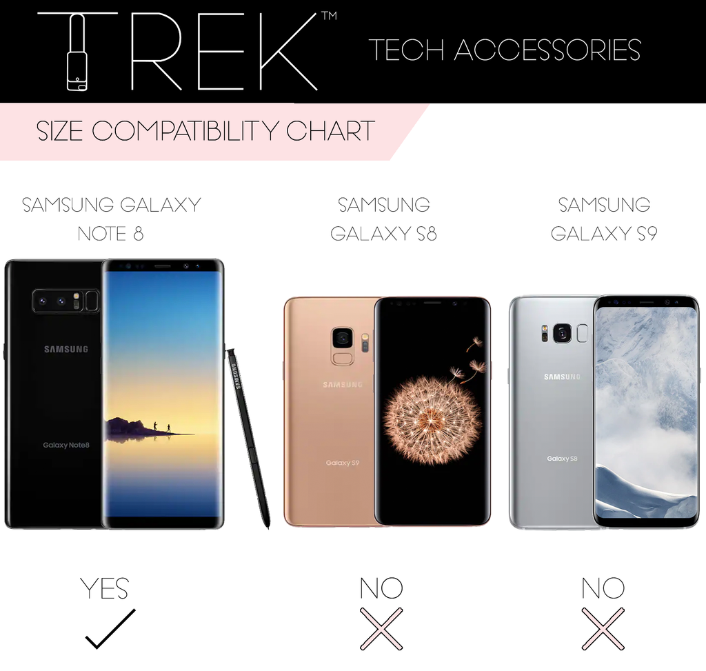 Black Crossbody TREK™ for Note 8 - TREK™ | Cross-body Phone Case Purses
