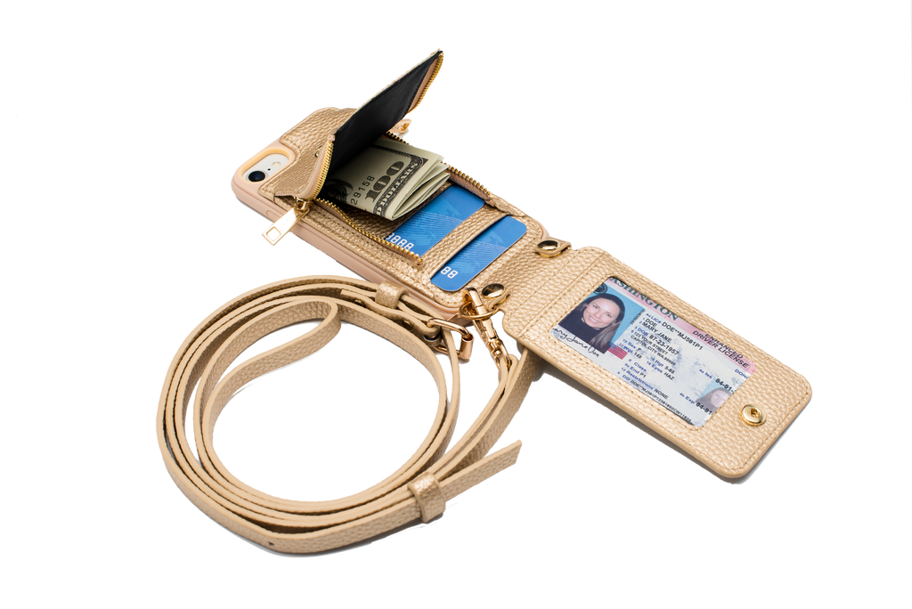 Gold Crossbody TREK for iPhone 11 Pro Max - TREK™ | Cross-body Phone Case Purses