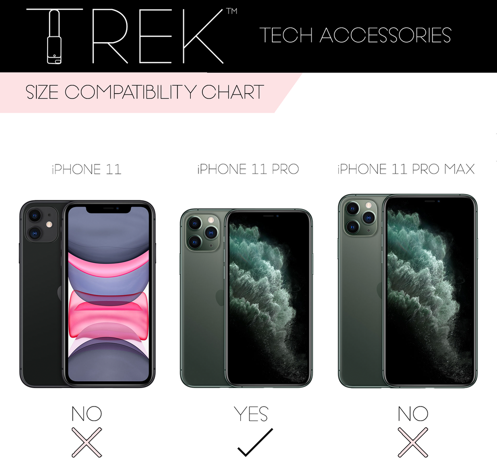 Gunmetal Crossbody TREK for iPhone 11 Pro - TREK™ | Cross-body Phone Case Purses