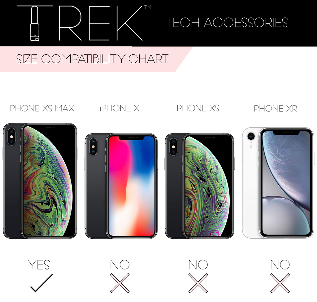Gray Crossbody TREK™ for iPhone XS MAX - TREK™ | Cross-body Phone Case Purses